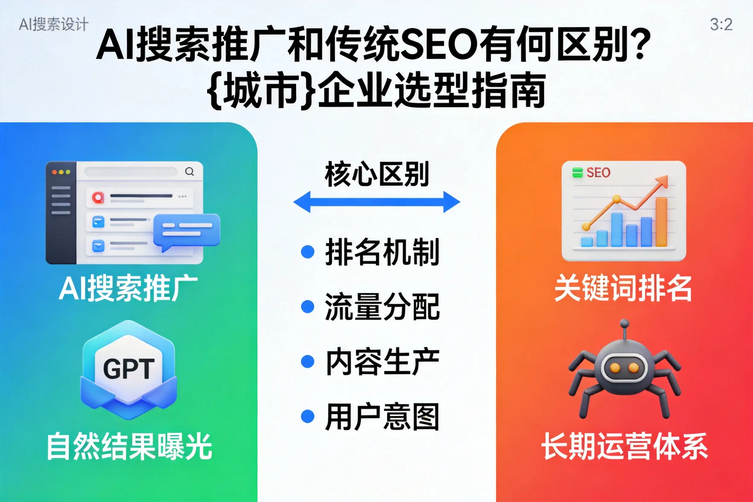 AI搜索推广和传统SEO有何区别？怒江企业选型指南