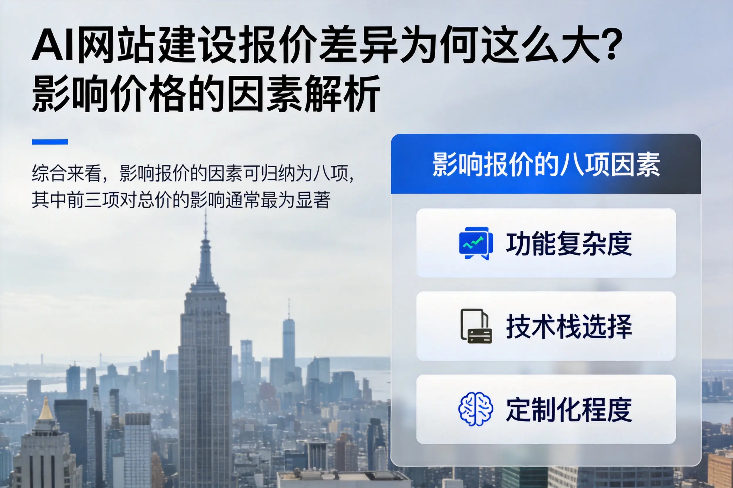 怒江AI网站建设报价差异为何这么大？影响价格的因素解析