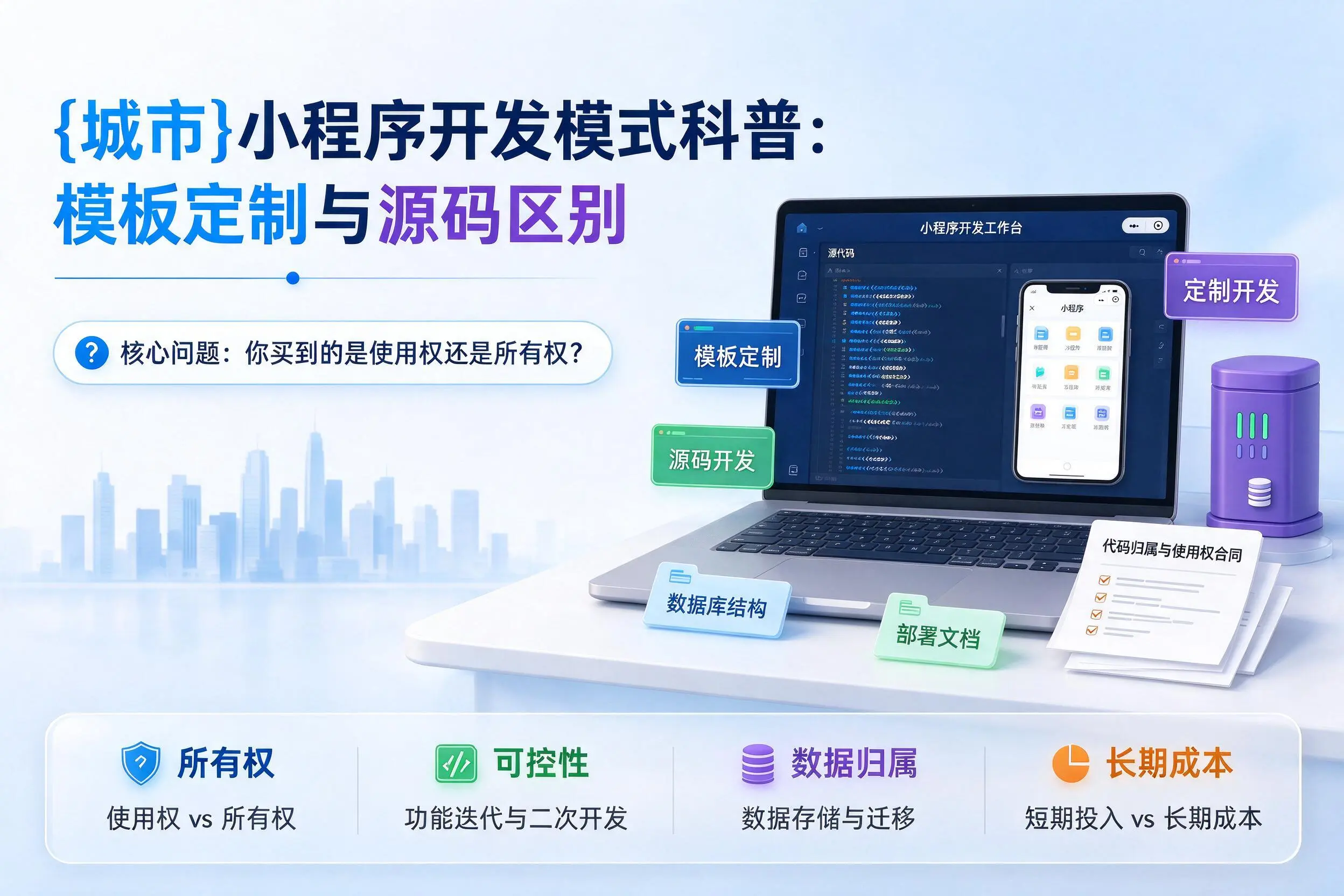 怒江小程序开发模式科普:模板定制与源码区别
