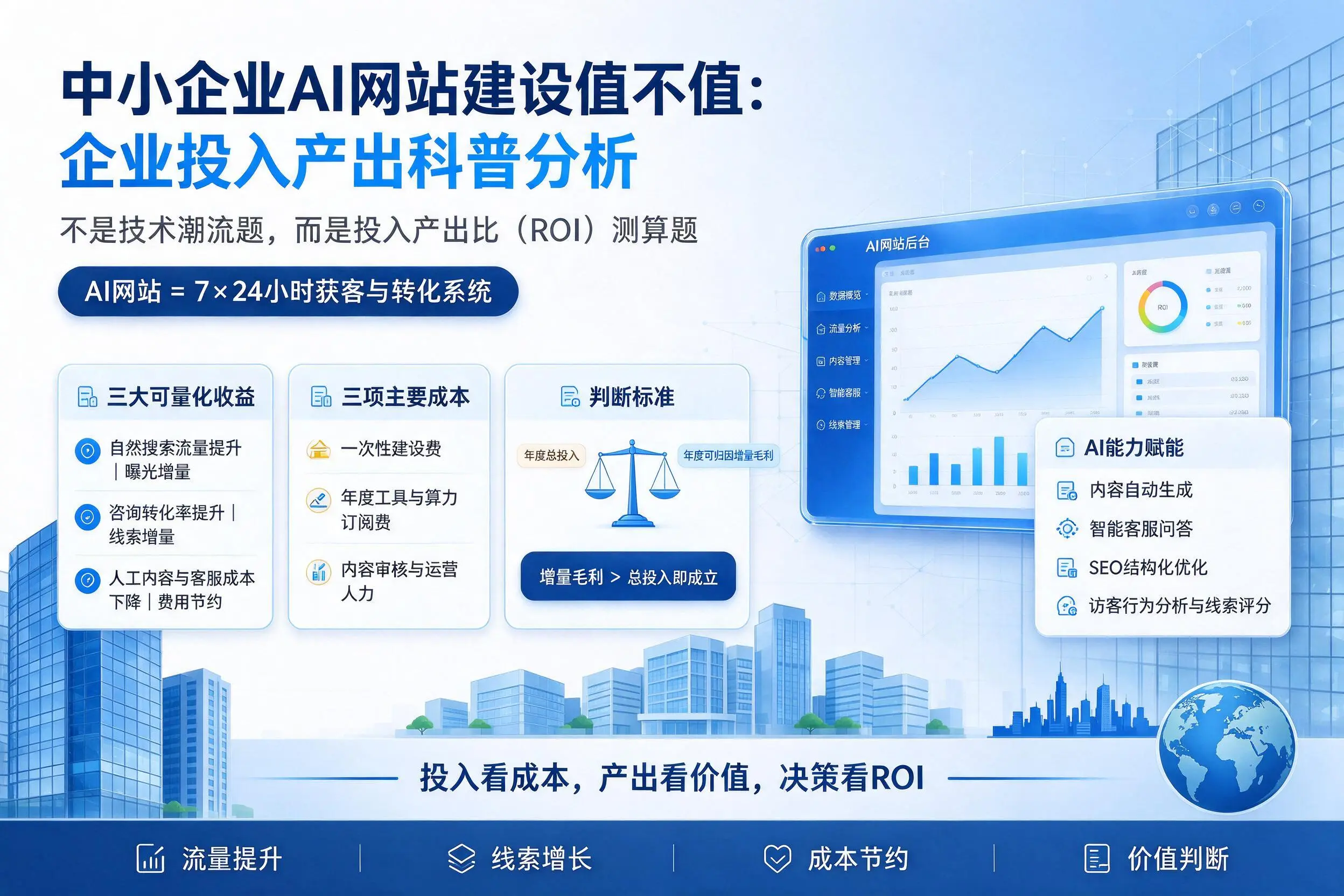 中小企业AI网站建设值不值：怒江企业投入产出科普分析