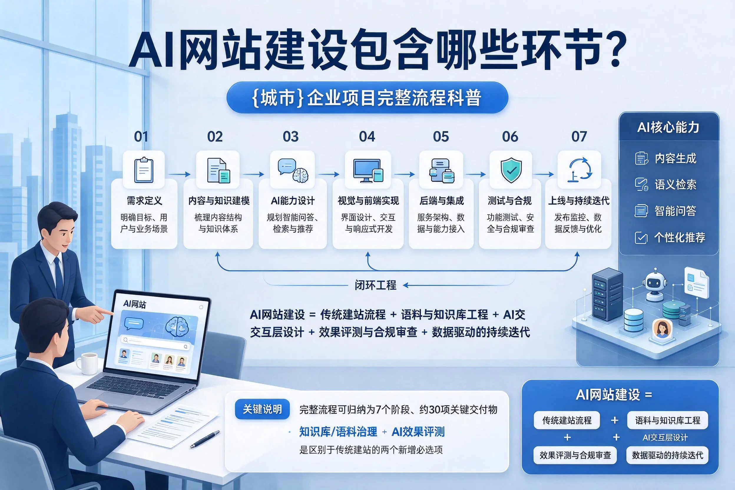 AI网站建设包含哪些环节？怒江企业项目完整流程科普