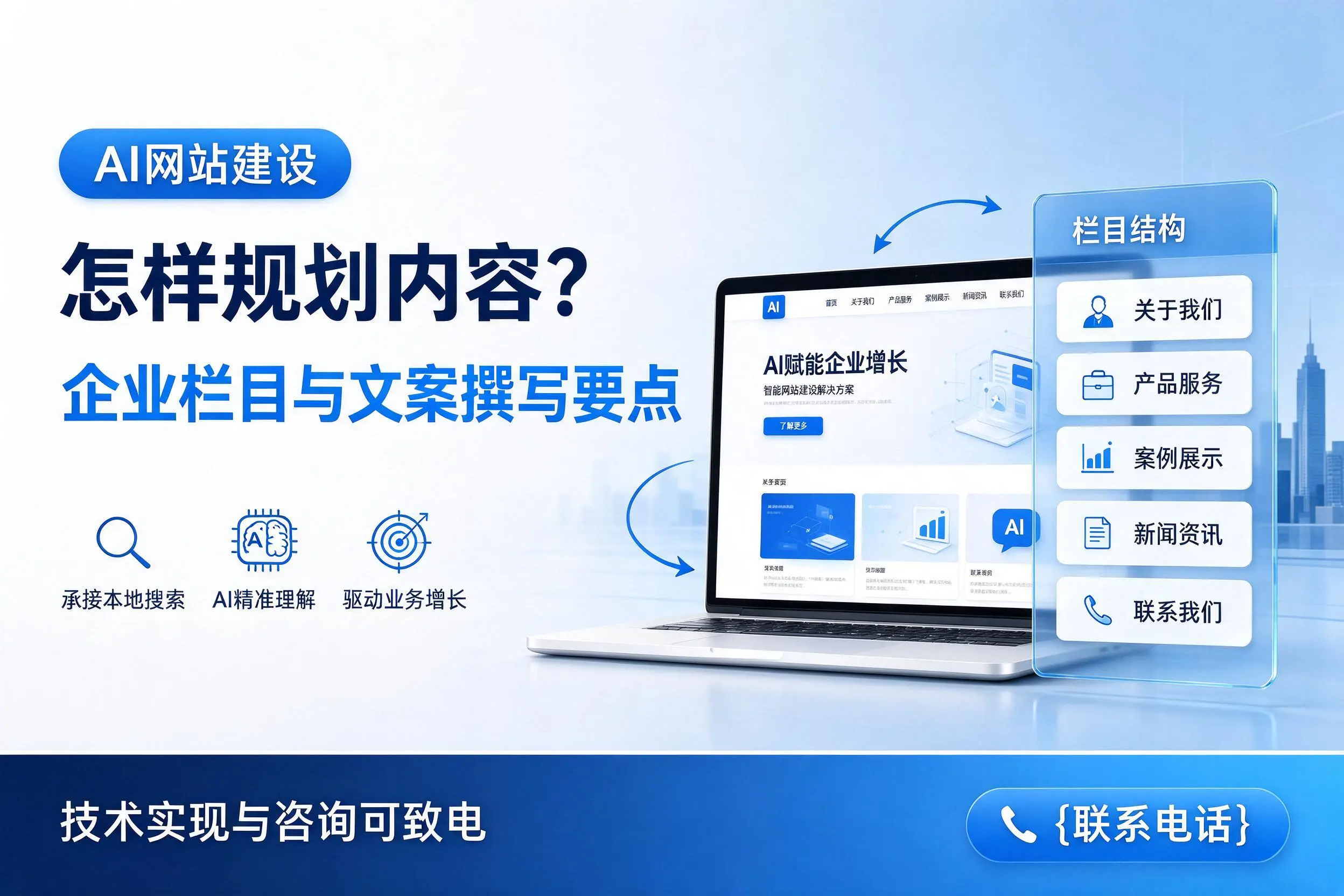 AI网站建设怎样规划内容?怒江企业栏目与文案撰写要点