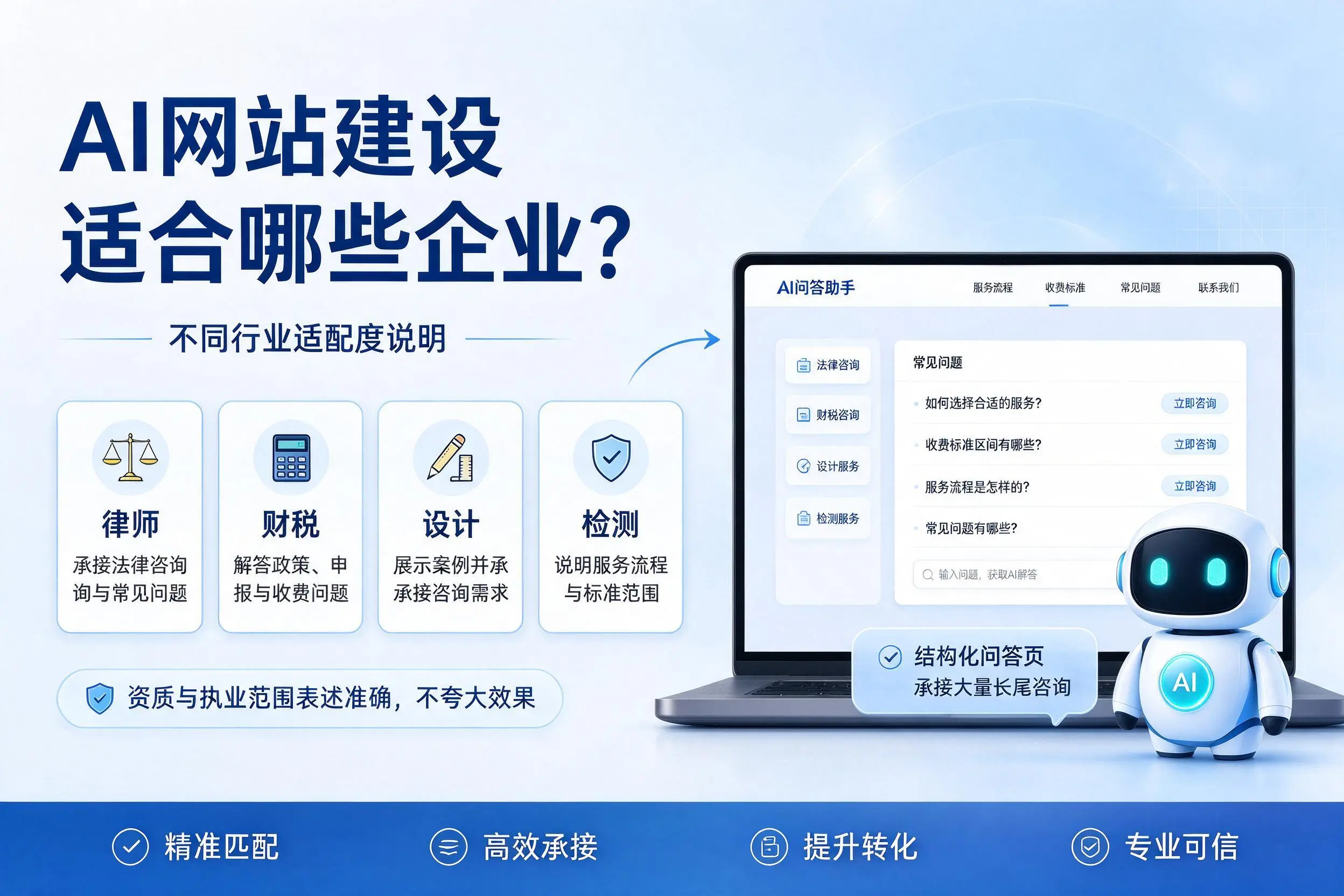 AI网站建设适合哪些企业?怒江不同行业适配度说明