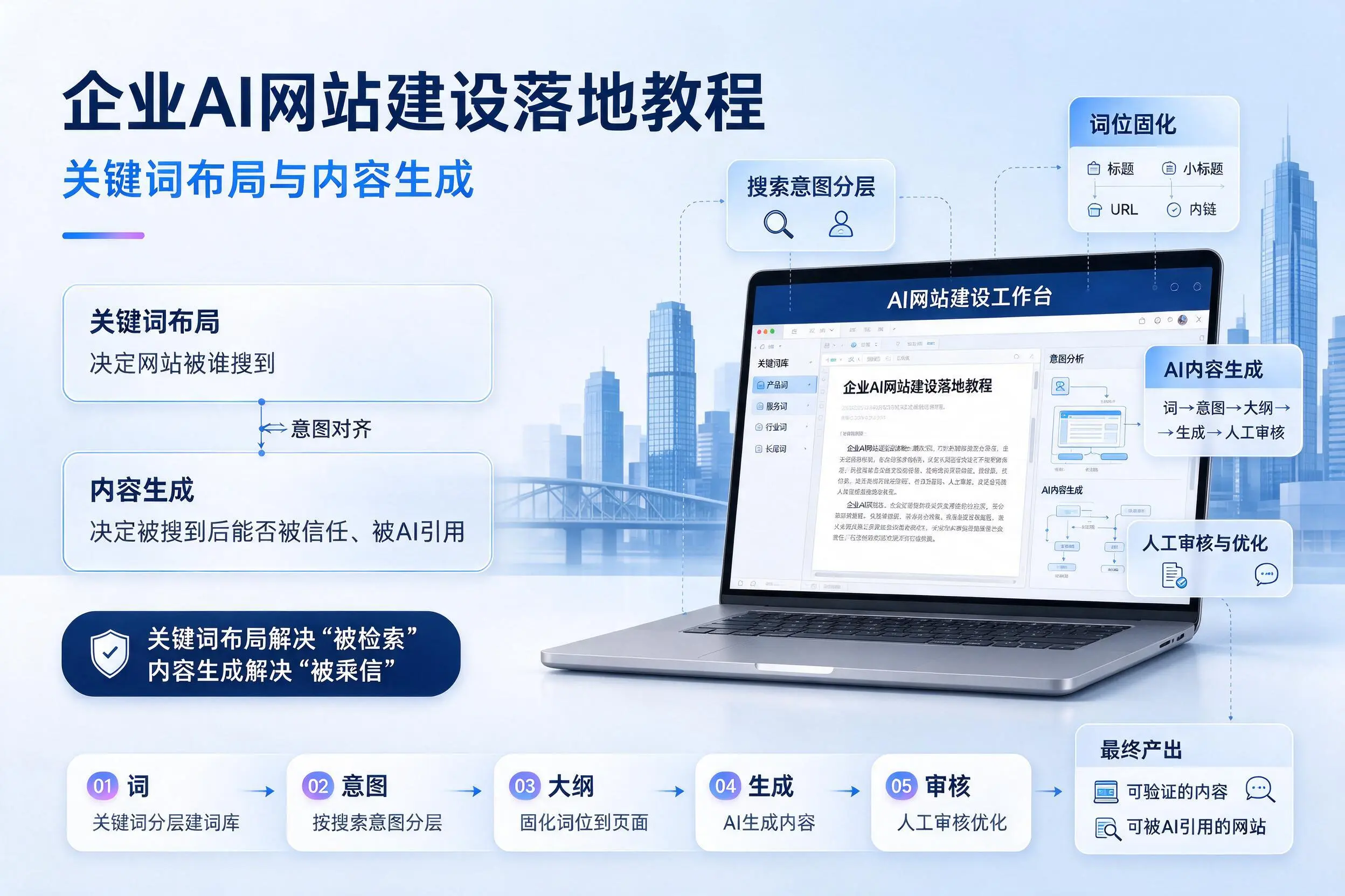怒江企业AI网站建设落地教程:关键词布局与内容生成