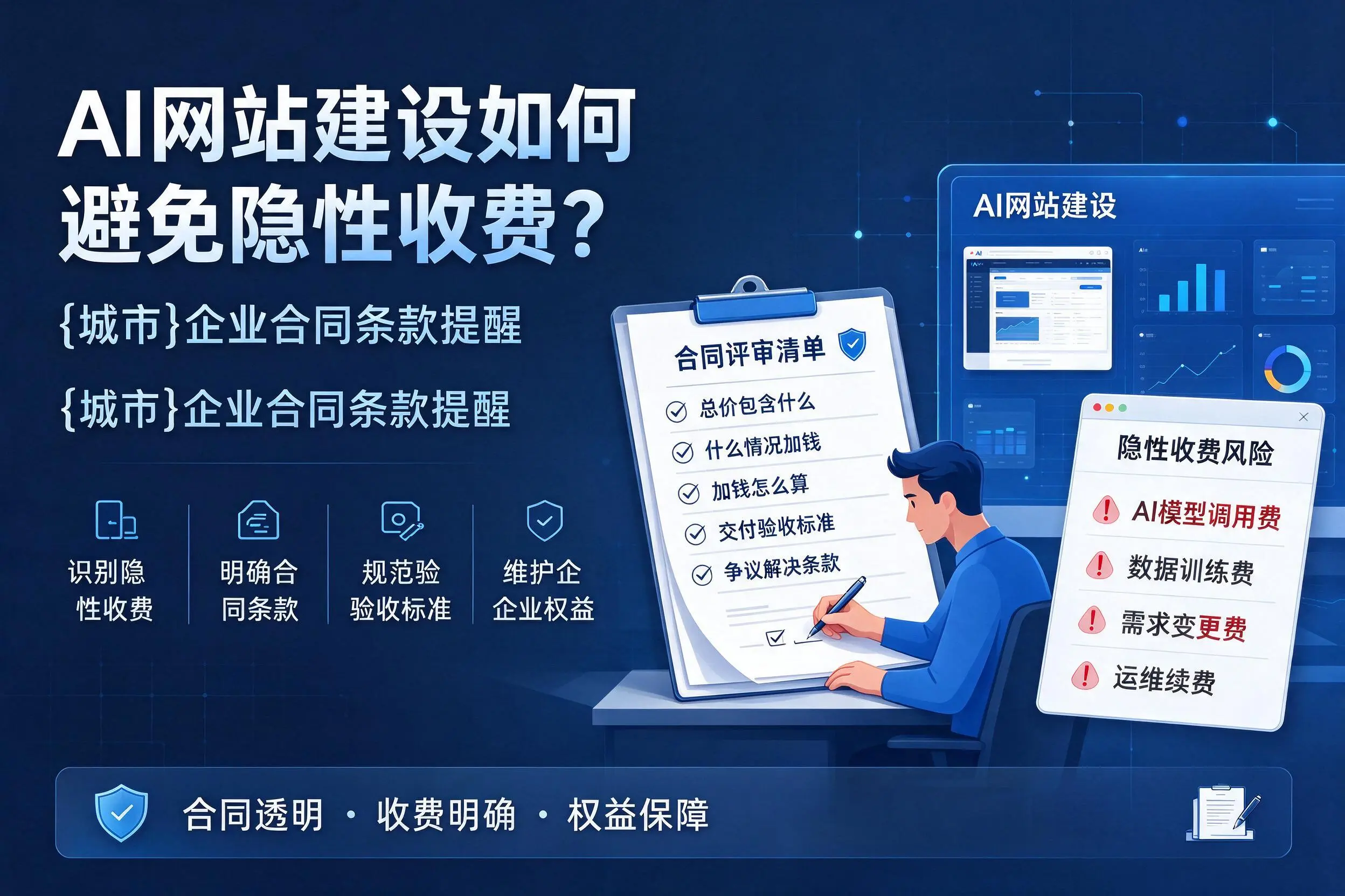 AI网站建设如何避免隐性收费?怒江企业合同条款提醒